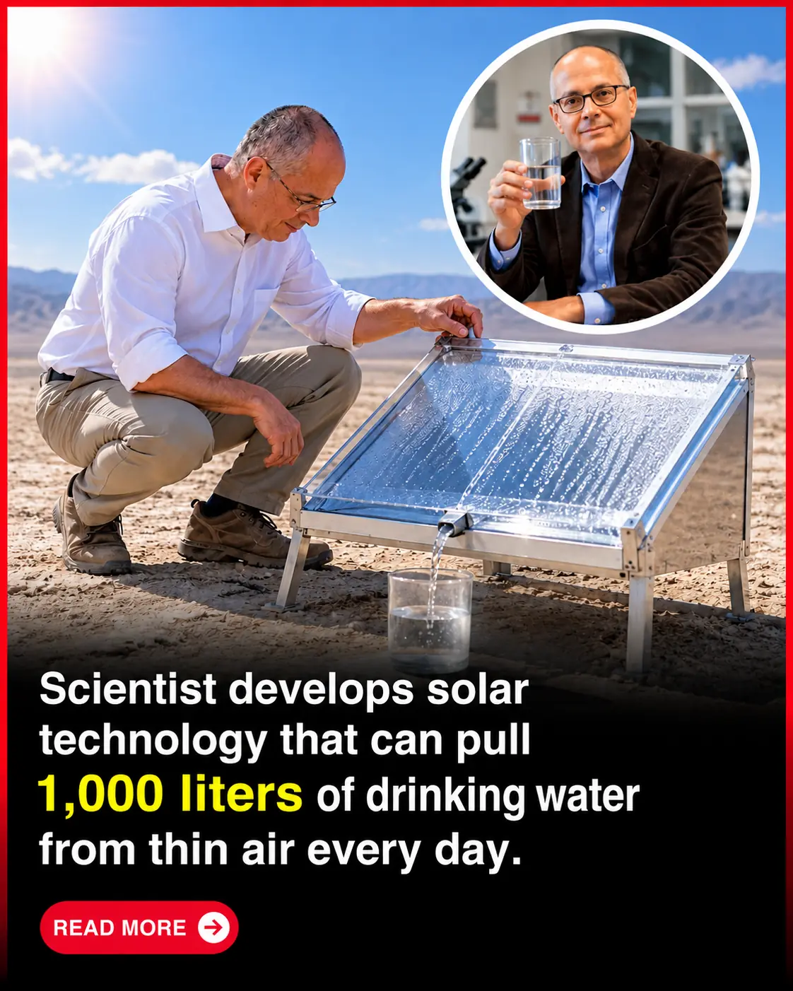 2025 Nobel Prize Winner Who Grew Up Without Reliable Water Develops Solar-Powered Technology to Pull Drinking Water From Desert Air, Aiming for 1,000 Litres a Day! 💧☀️