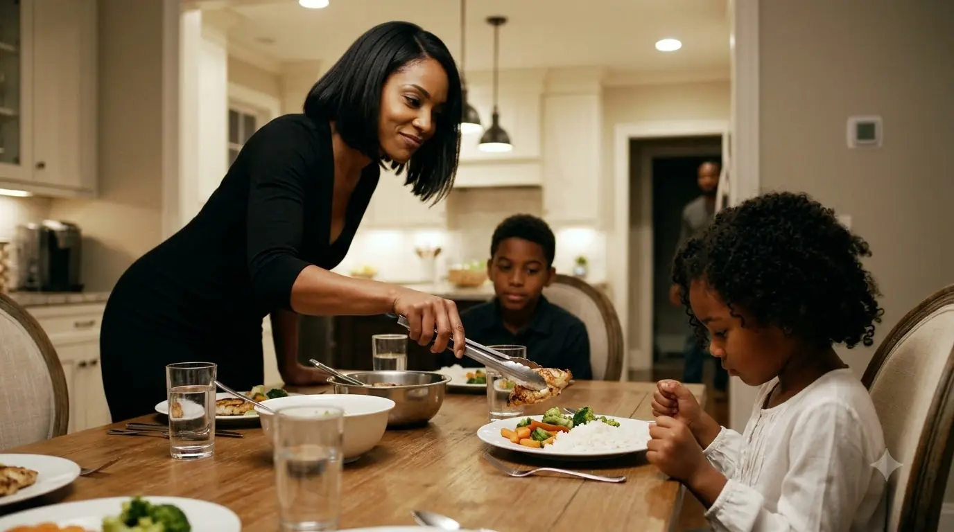 His Wife Took the Last Chicken From His Daughter’s Plate — Then She Heard a Voice Behind Her