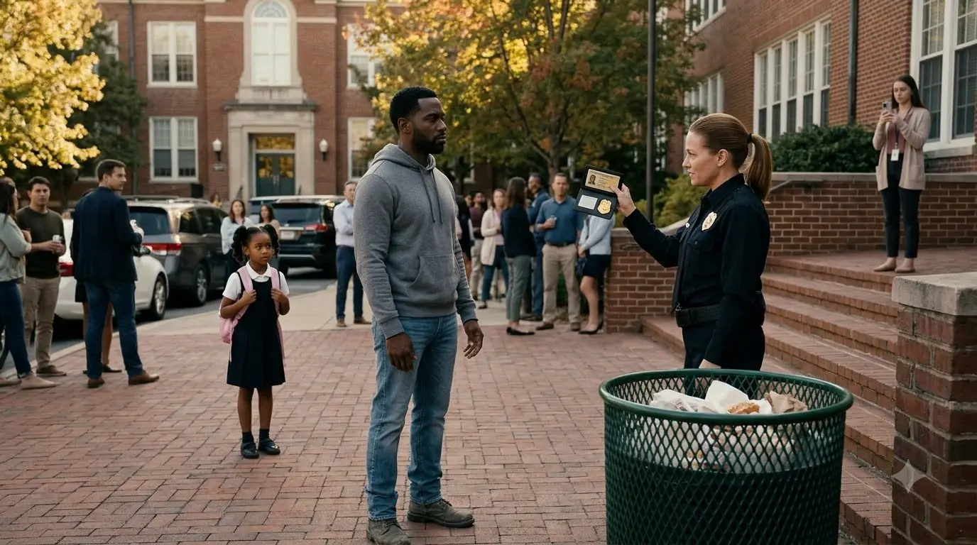 Cop Throws Single Dad’s Federal Badge in Trash — 5 Minutes Later She’s Begging Him