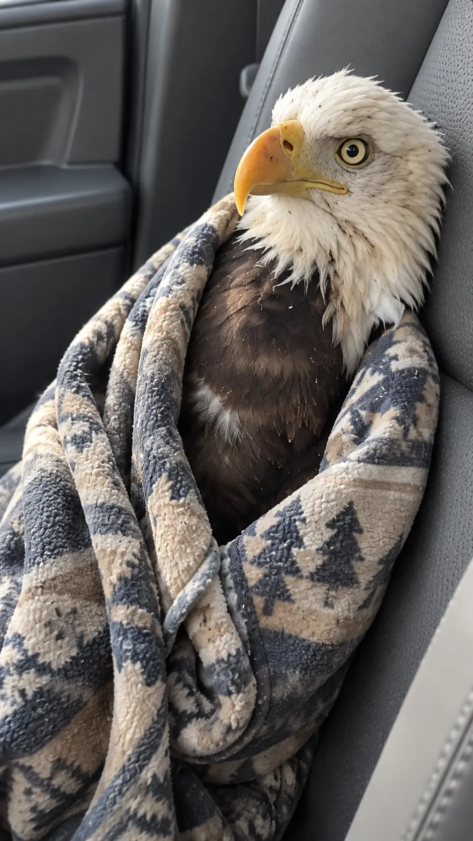 Minnesota Driver Strikes a Bald Eagle on the Highway and Rushes It to a Wildlife Hospital — Veterinarians Fear the Bird May Have Suffered Hidden Injuries