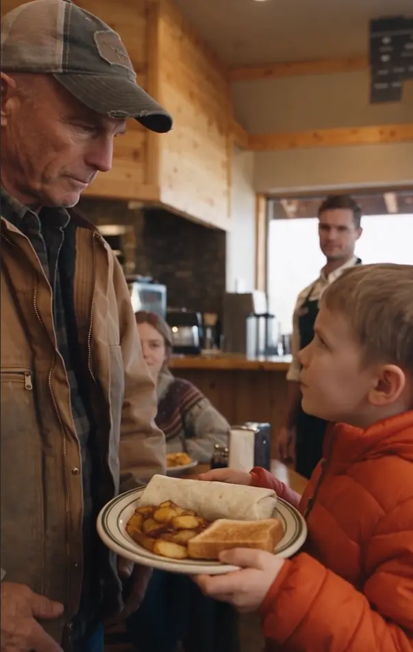 A Boy Shared His Breakfast With a Stranger Everyone Mocked — The Address He Received Led to a Secret About His Own Family