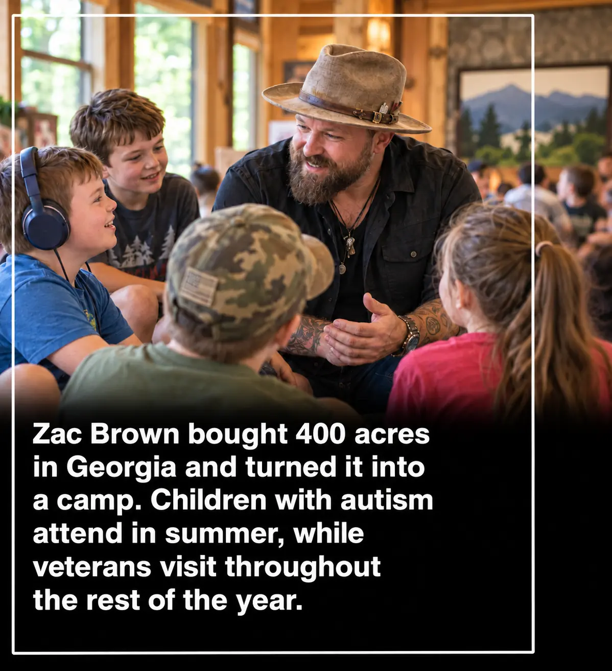 Zac Brown Bought 400 Acres in Georgia—But Instead of Building a Private Paradise, He Created a Life-Changing Sanctuary for Children With Special Needs and Veterans ❤️