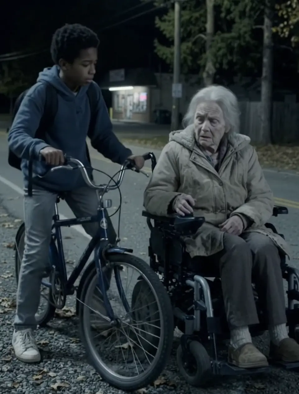 A Boy Stopped to Help an Elderly Woman With a Broken Wheelchair — Then He Discovered Something Hidden Inside It That Changed Everything