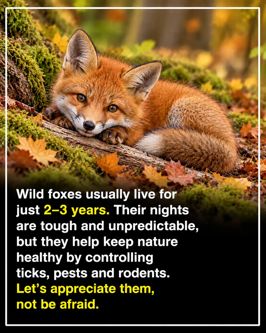 Wild Foxes Live Just 2–3 Years, Yet Their Short Lives Play a Vital Role in Protecting Nature