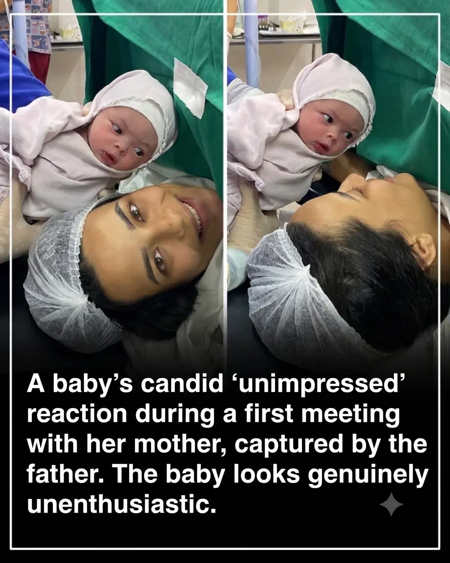 Newborn Baby’s Hilariously Judgmental Side-Eye at Her Mom Has Everyone Laughing
