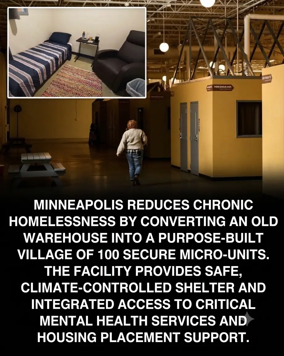 Minneapolis Transformed an Old Warehouse Into a Village of 100 Tiny Homes, Giving Homeless People Hope for a Fresh Start