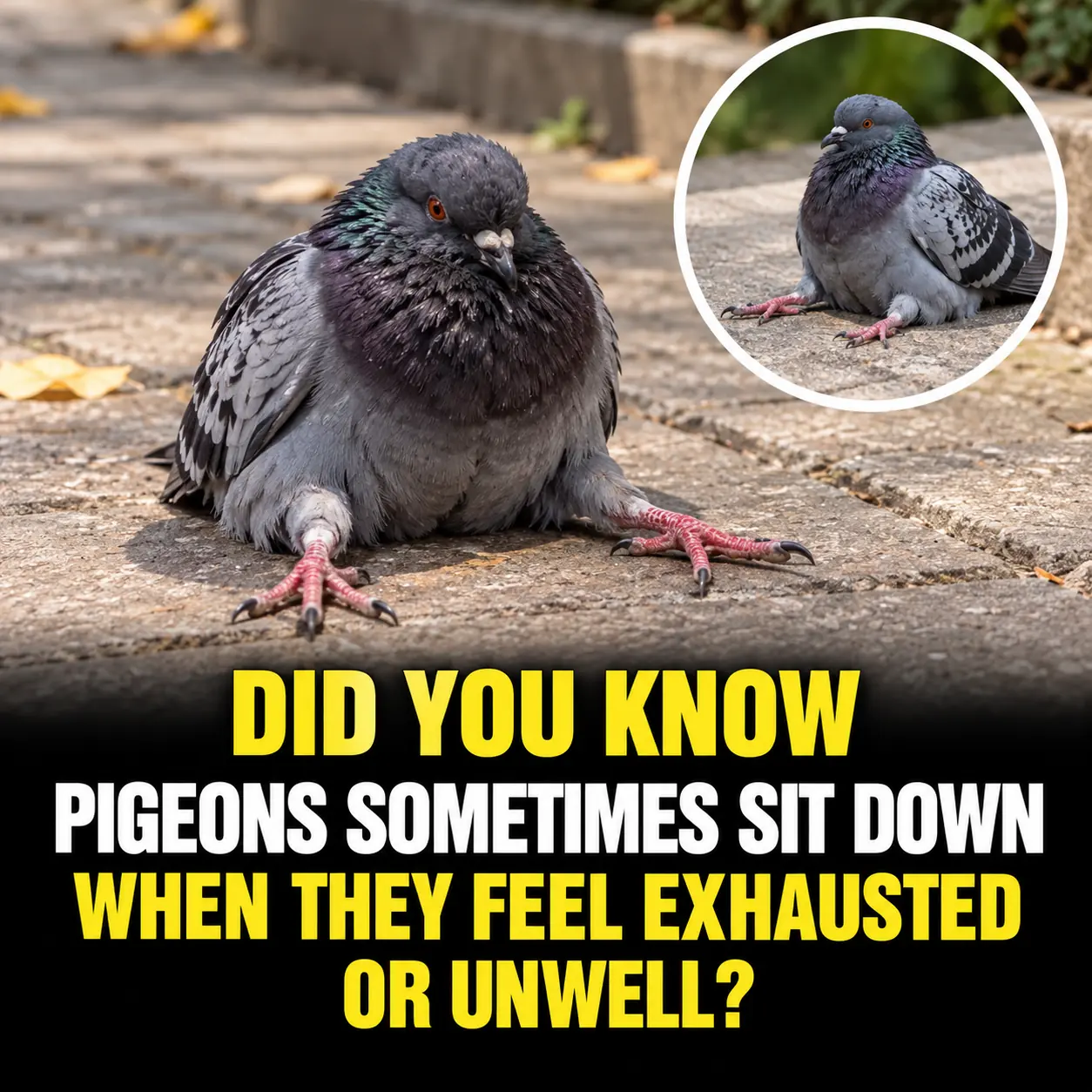 Even Pigeons Have Had Enough! 😂 Viral Photos Show Birds Sitting Like Exhausted Humans Taking a Break From Life 🐦