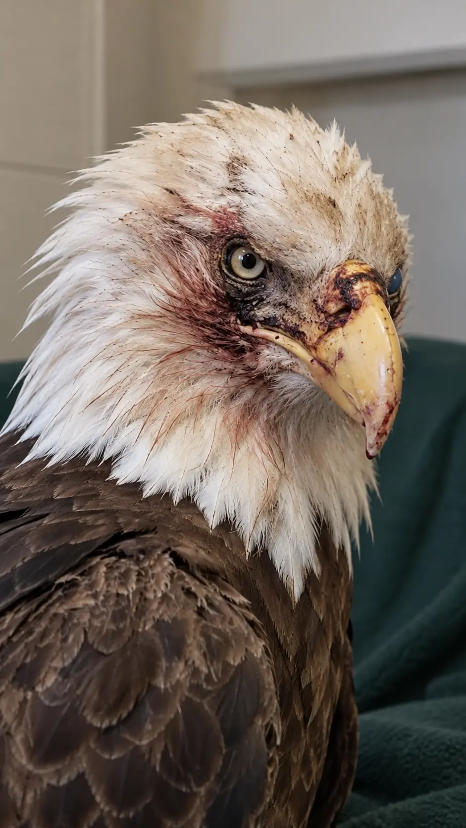 Bald Eagle Found Tangled in a Barbed-Wire Fence After Desperately Struggling to Escape — A Local Resident Discovers the Injuries Hidden Beneath Its Feathers