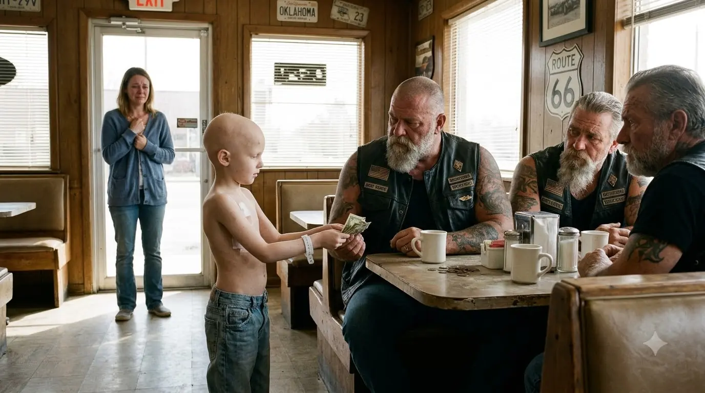 A Little Boy Offered Bikers His Last $7.40 to Fight His Cancer — Then Their Leader Opened an Old Photograph