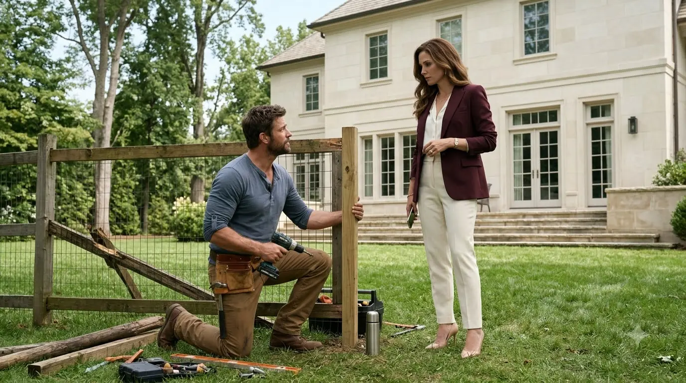 A Single Father Fixes A CEO’s Broken Fence — What She Gives Him In Return Leaves Him Speechless