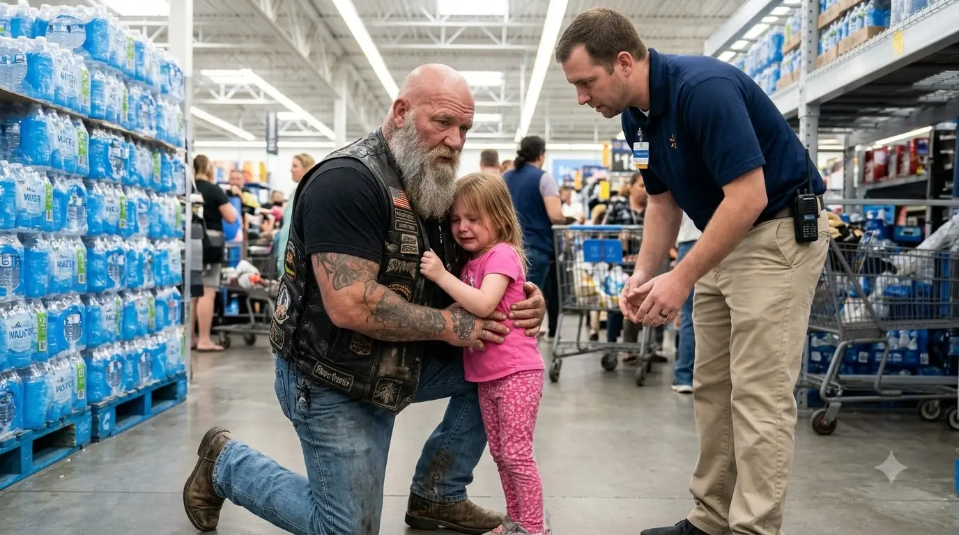 A Silent 6-Year-Old Girl Grabbed a Biker in Walmart — Then He Discovered Why She Chose Him