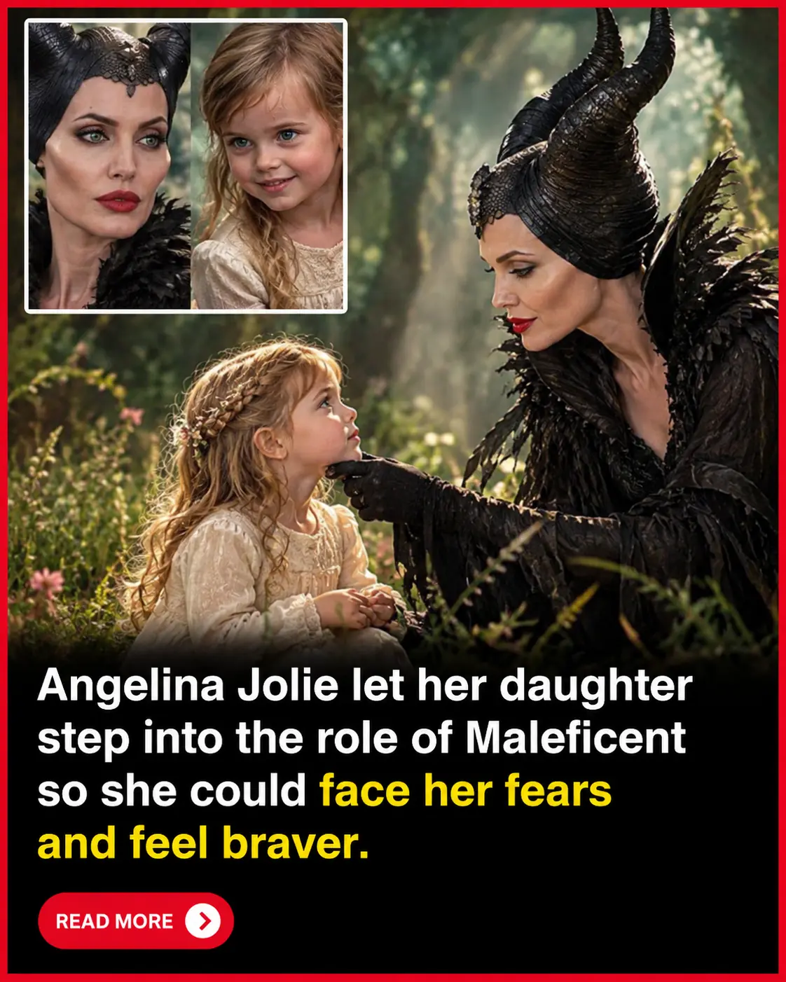 Angelina Jolie Cast Her 5-Year-Old Daughter in Maleficent Because She Was the Only Little Girl Who Wasn’t Scared of Her ❤️