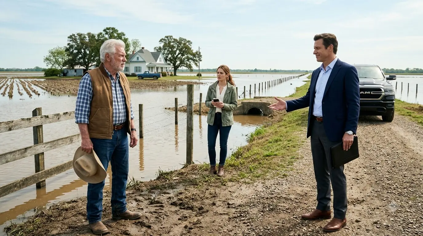 The Bank Flooded the Old Farmer's Land to Drive Him Out — Instead, It Made Him Richer