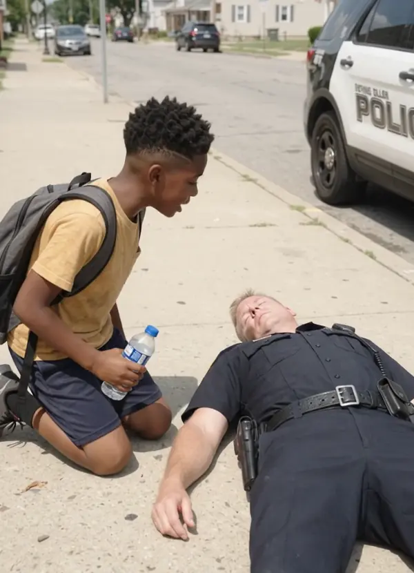 A Black Boy Gave Water to a Collapsing Police Officer — Days Later, the File at the Station Changed What He Knew About His Father