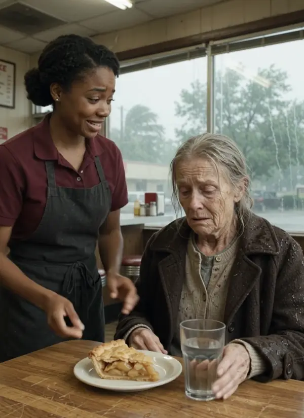 A Waitress Rescued an Elderly Woman in the Rain — Then Her Billionaire Son Arrived With a Question He Could Not Answer