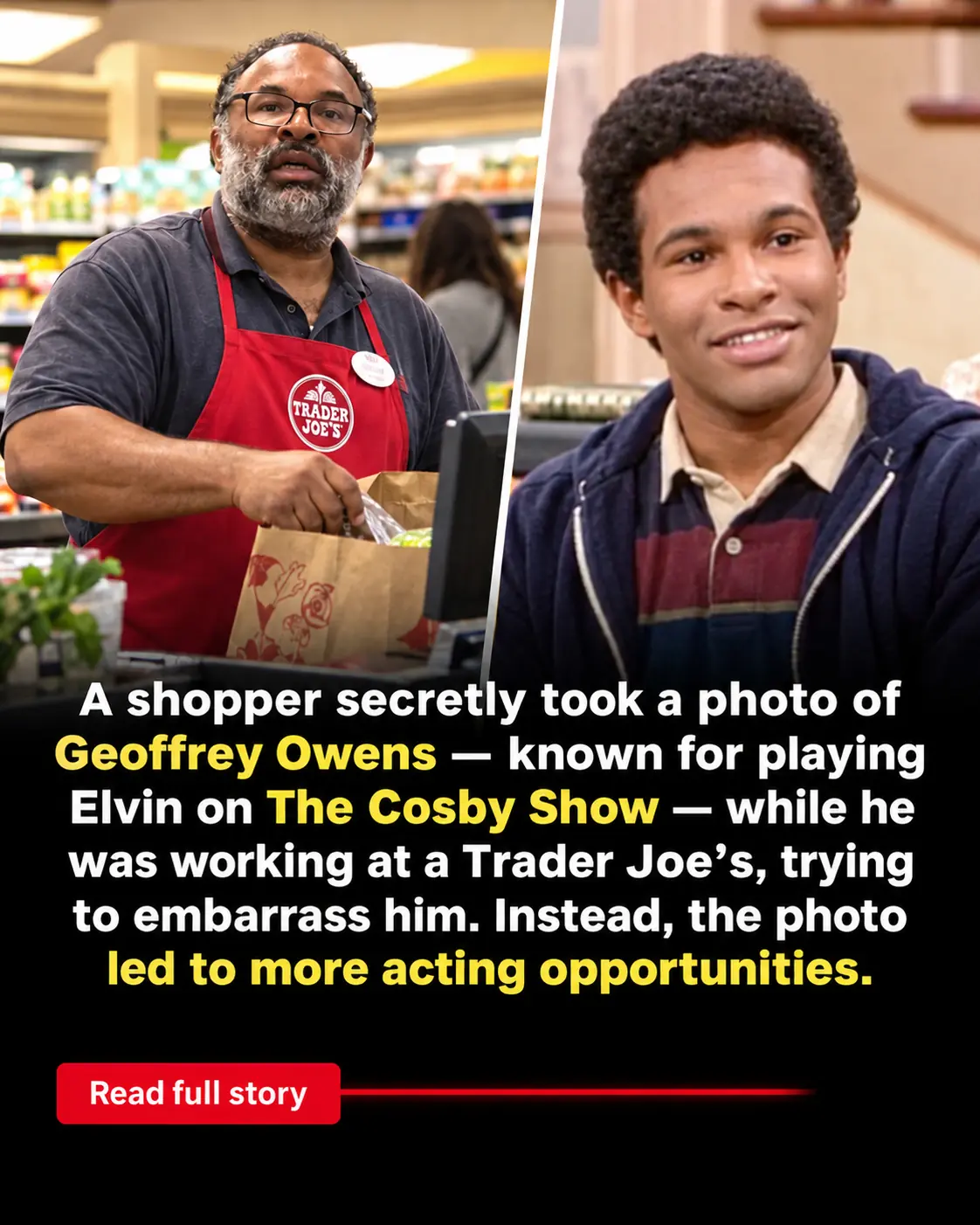 Former Cosby Show Actor Was Shamed for Working at a Grocery Store—Then the Internet Defended Him and Hollywood Came Calling ❤️