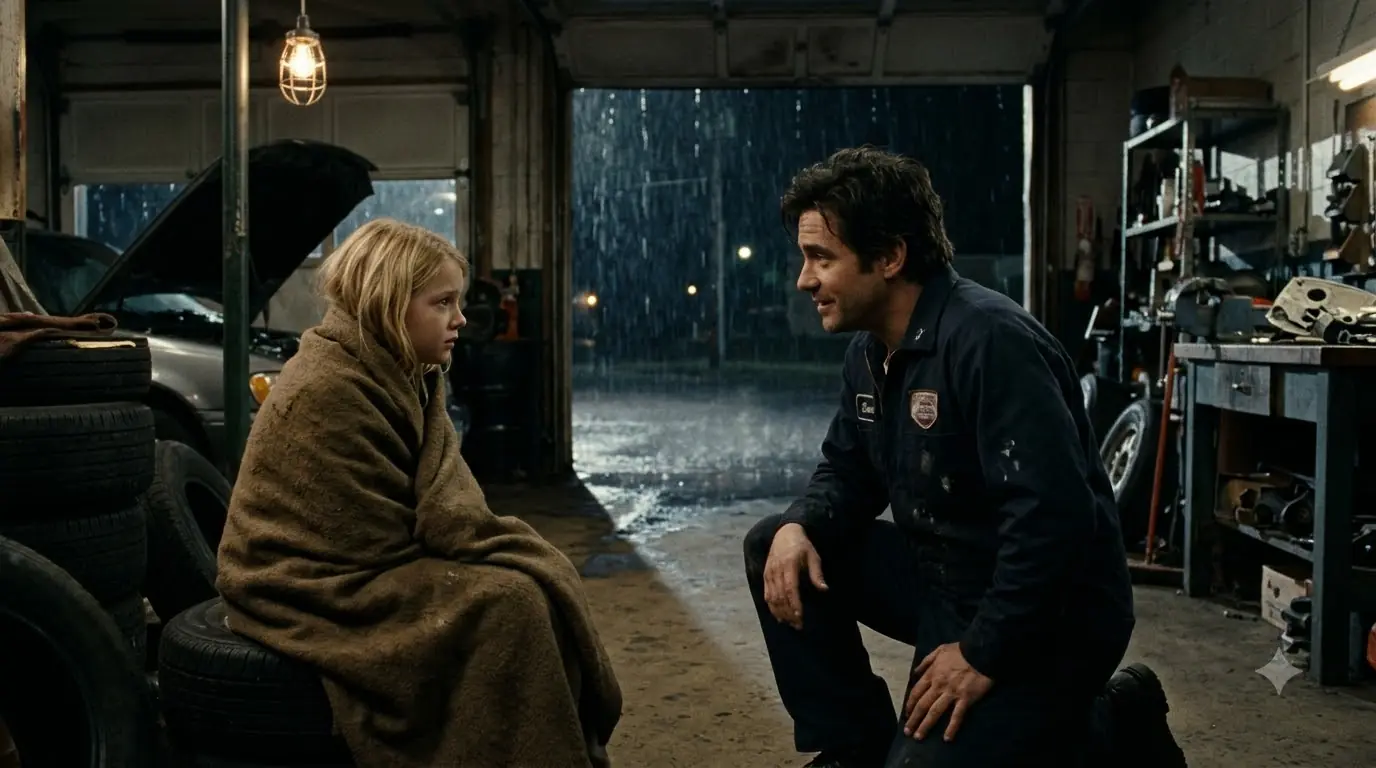 A Mechanic Found a Little Girl Alone in the Rain — By Morning, Her Mother Knew Exactly Who Had Driven Past