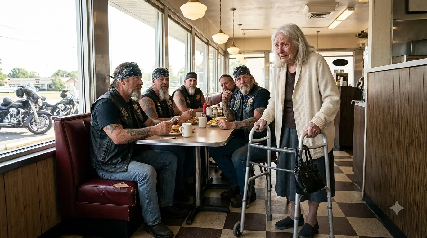 An 80-Year-Old Widow Asked Four Bikers to Pretend They Were Her Sons — Then a Forgotten Photograph Changed Everything