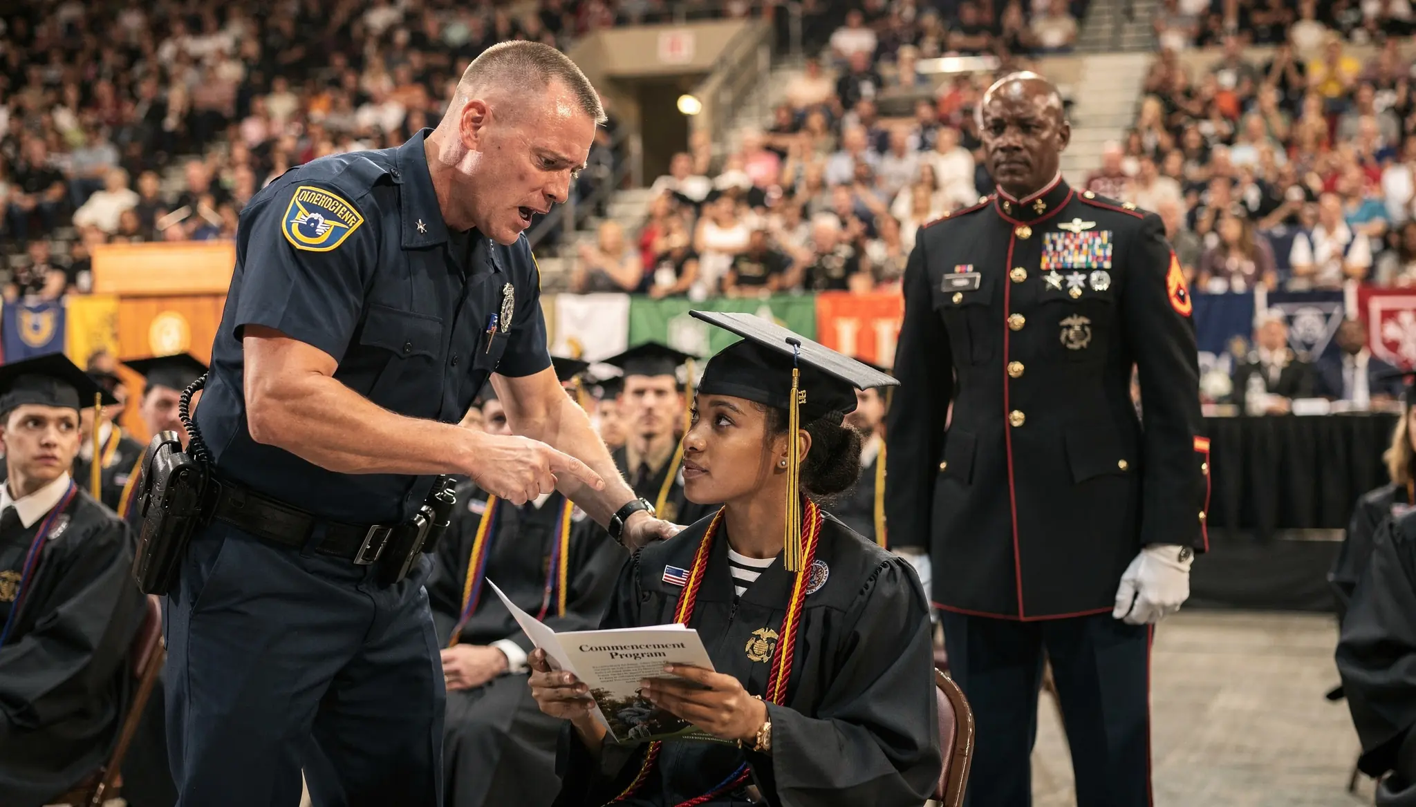 Cops Arrested Her At College Graduation — Then Her Father and 20 Marines Stood Up