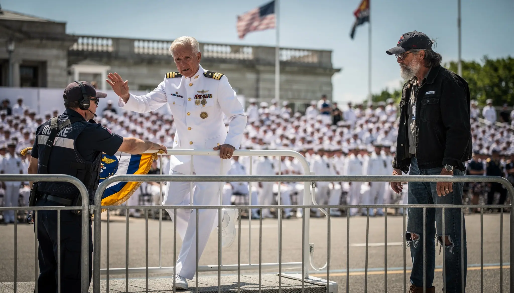 The Admiral Stopped an Entire Naval Graduation for a Man Everyone Had Ignored — What He Recognized Had Been Buried for Twenty-Two Years