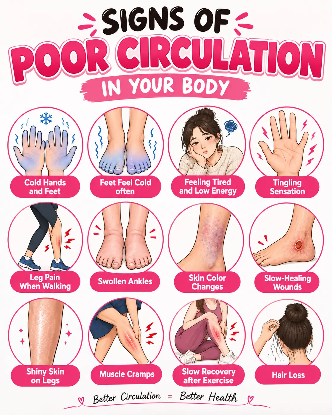 🩸 16 WARNING SIGNS OF POOR BLOOD CIRCULATION YOU SHOULD NEVER IGNORE — AND HOW TO IMPROVE IT! ❤️‍🩹
