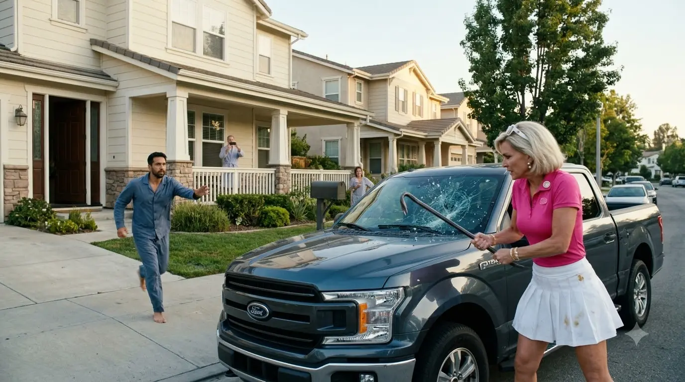HOA President Smashed My Visitor’s Truck — She Froze When I Said Who He Is