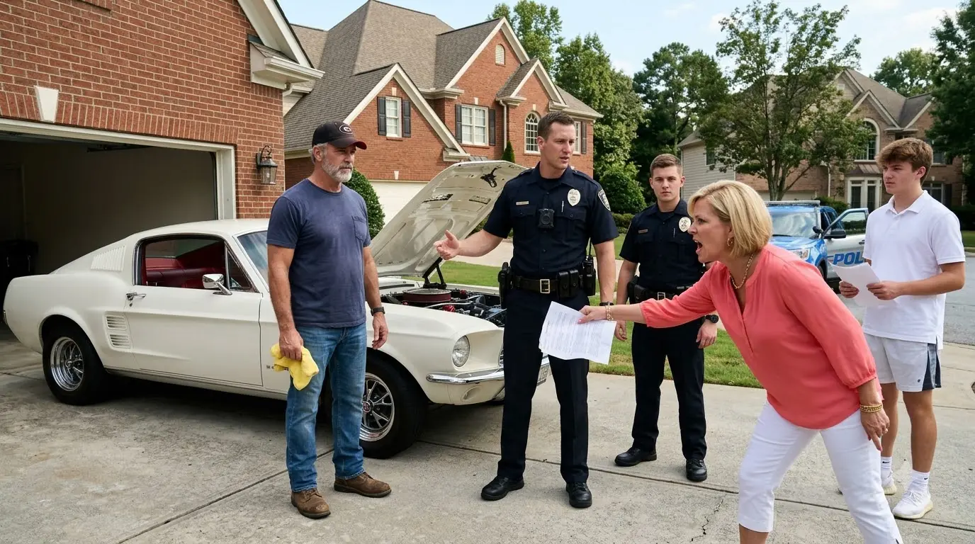 HOA Karen Sent Cops To Take My Mustang For Her Son — They Saluted Me, Their Own Boss