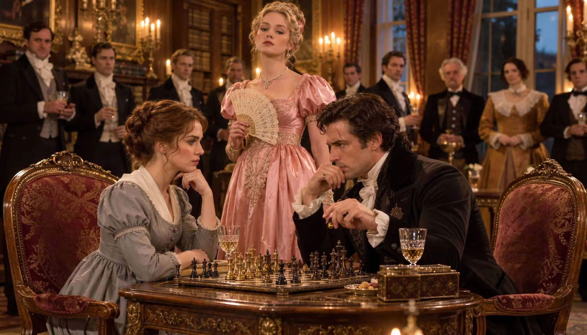As a Dare, They Sat the Poor Companion at the Duke's Chessboard — Then She Took His Queen