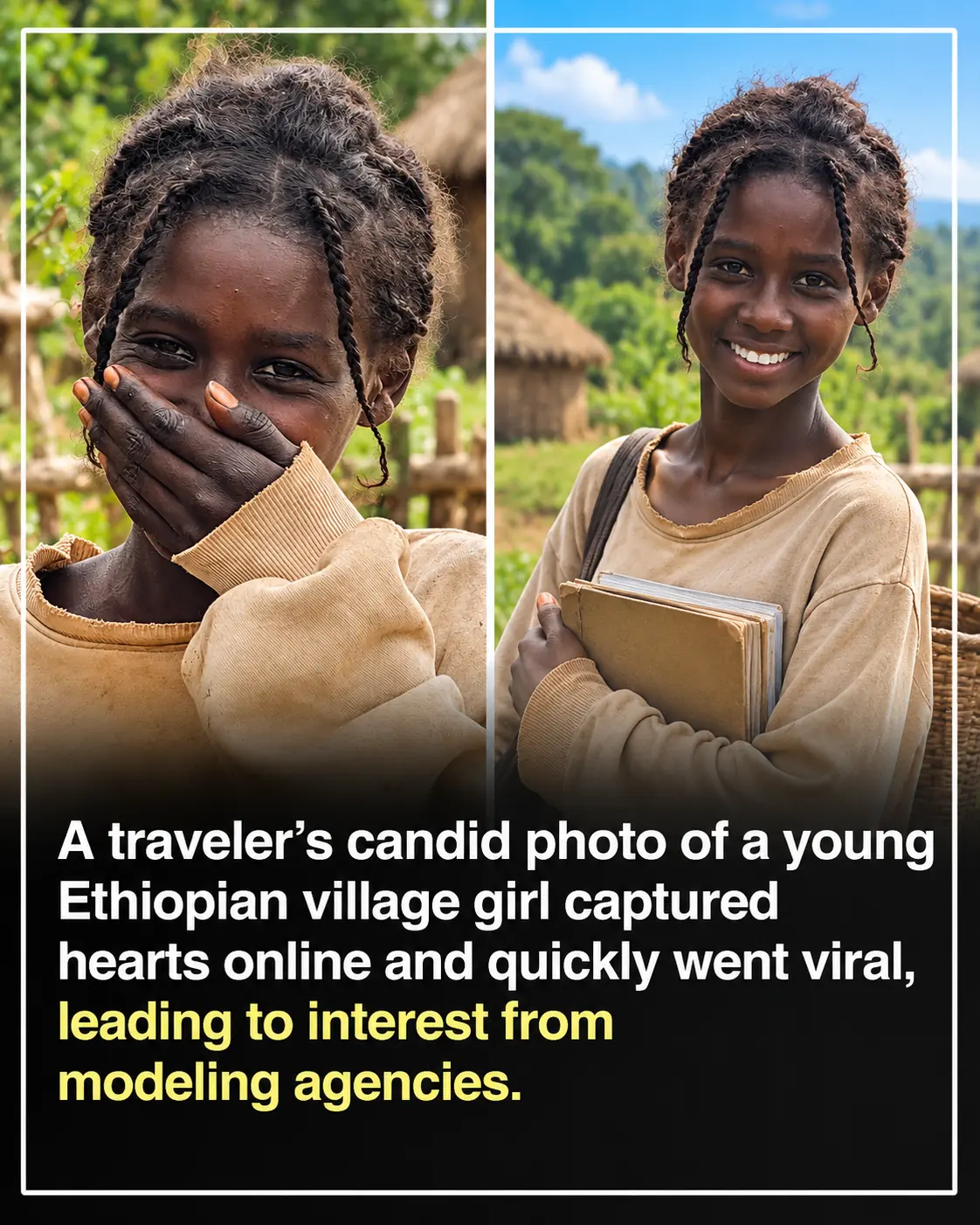 A Young Ethiopian Village Girl Goes Viral Overnight After a Tourist’s Photos Capture Her Natural Beauty, Opening Doors to Modeling Opportunities Worldwide ❤️📸