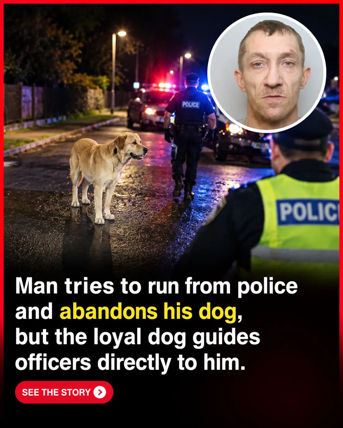 Man Flees Police on Electric Scooter, but His Loyal Dog Accidentally Leads Officers Straight to His Hiding Place!