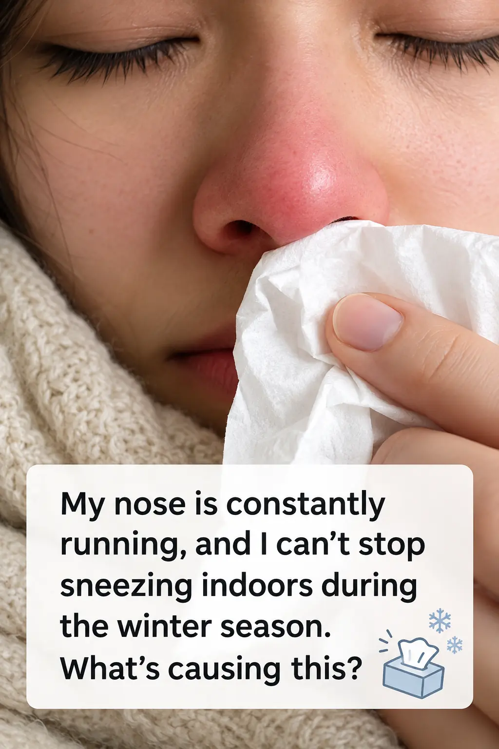 My nose keeps running nonstop indoors during winter and I am not sick at all. What is causing this?