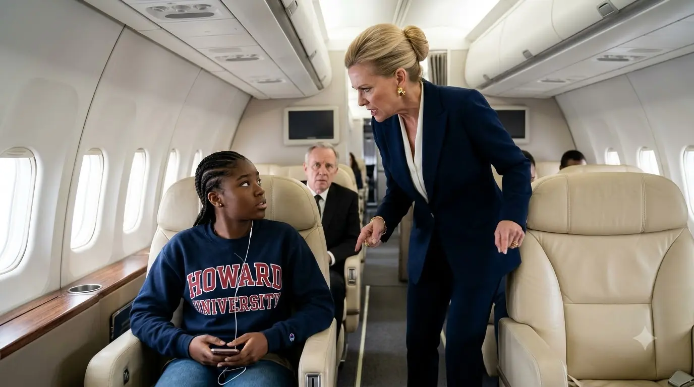 A Wealthy First-Class Woman Spat on a College Girl — Then Her Senator Mother Boarded and Exposed a Shocking Secret
