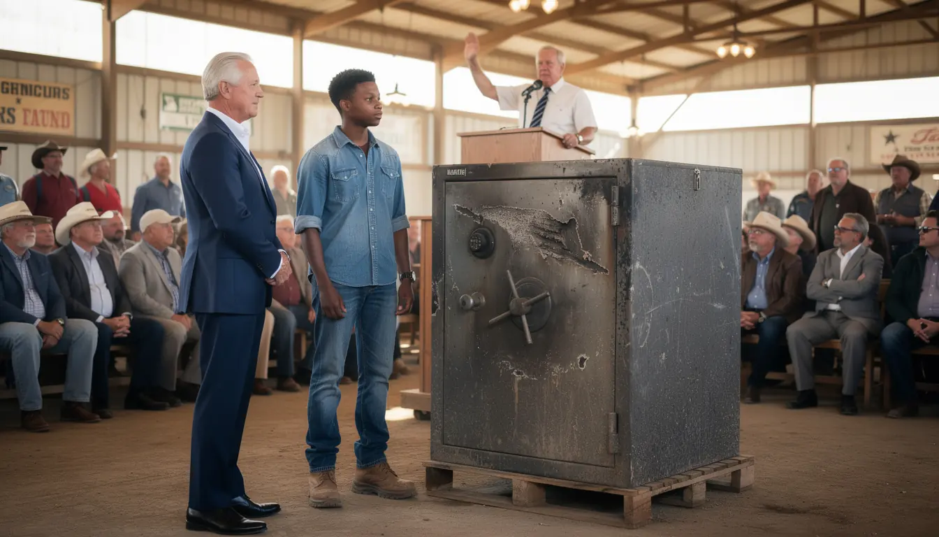 The Auction Laughed When a Boy Paid $55 for a Burned Bank Safe — Then He Cracked It Open!