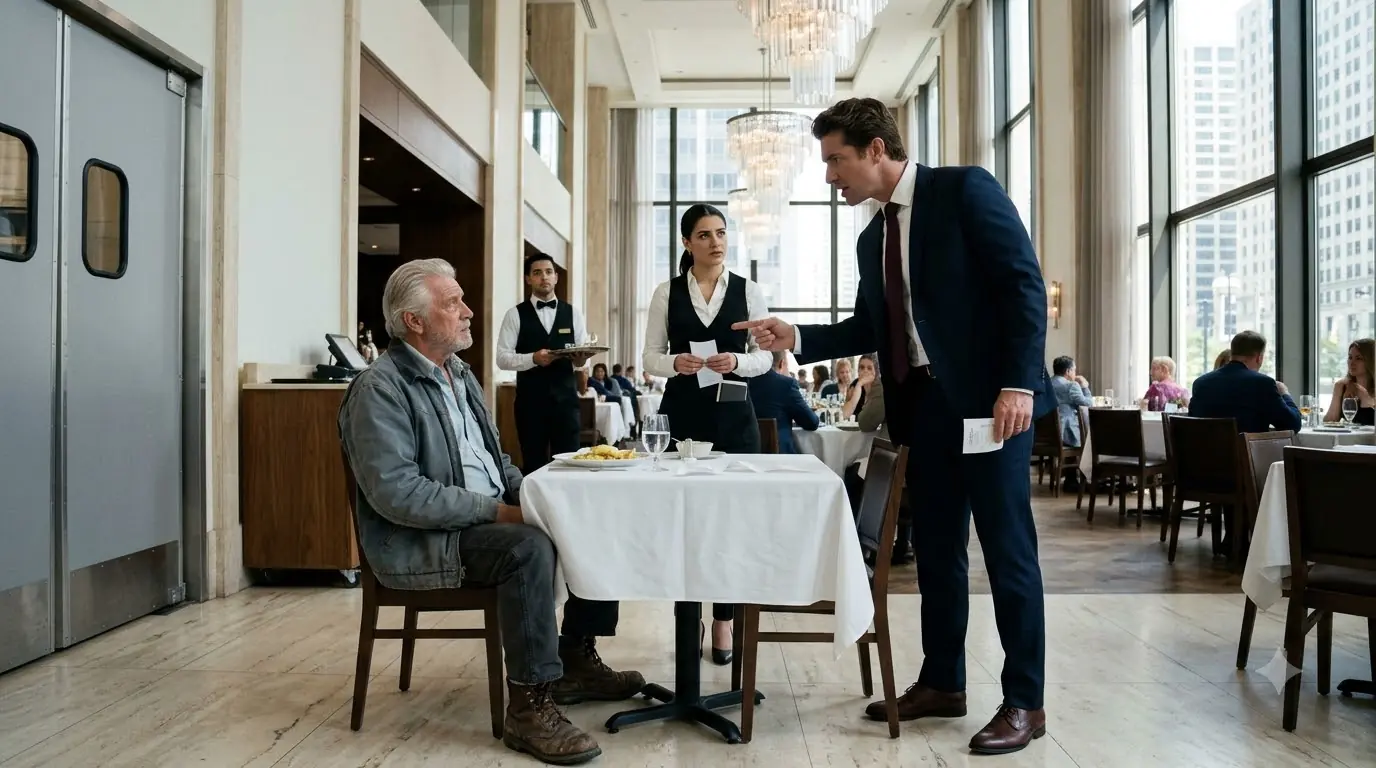 Manager Doubled a Poor Man's Bill — The Waitress Secretly Slipped Him the Real One