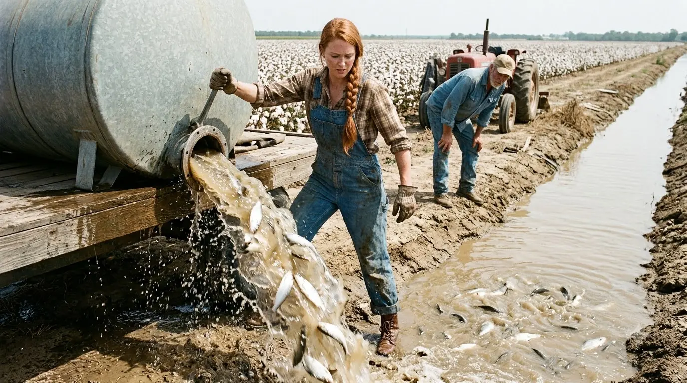 She Spent Her Last Dollar Releasing Fish Into a Ruined Cotton Ditch — Three Farmers Came to Watch Her Fail