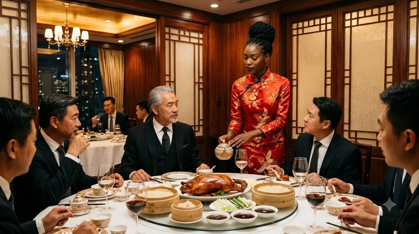 A Billionaire Shamed the Waitress Over Peking Duck — His Guests Stopped Smiling When She Answered