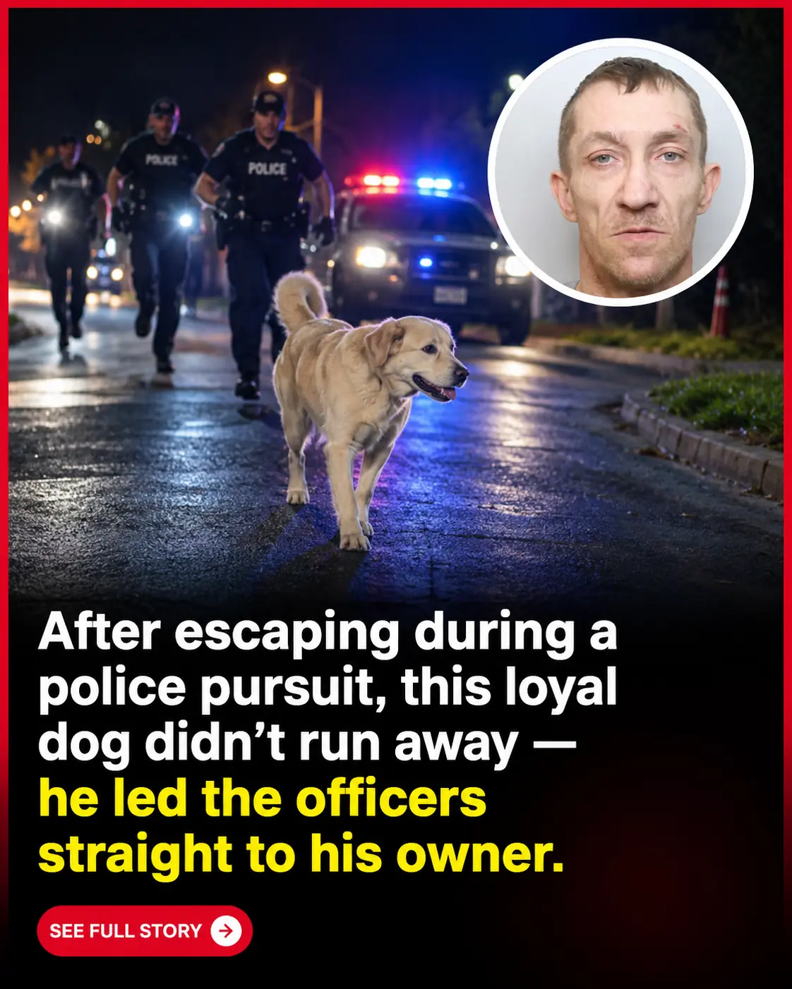 Man Flees Police on Electric Scooter, but His Loyal Labrador Accidentally Leads Officers Straight to His Hiding Place! 🐶😂