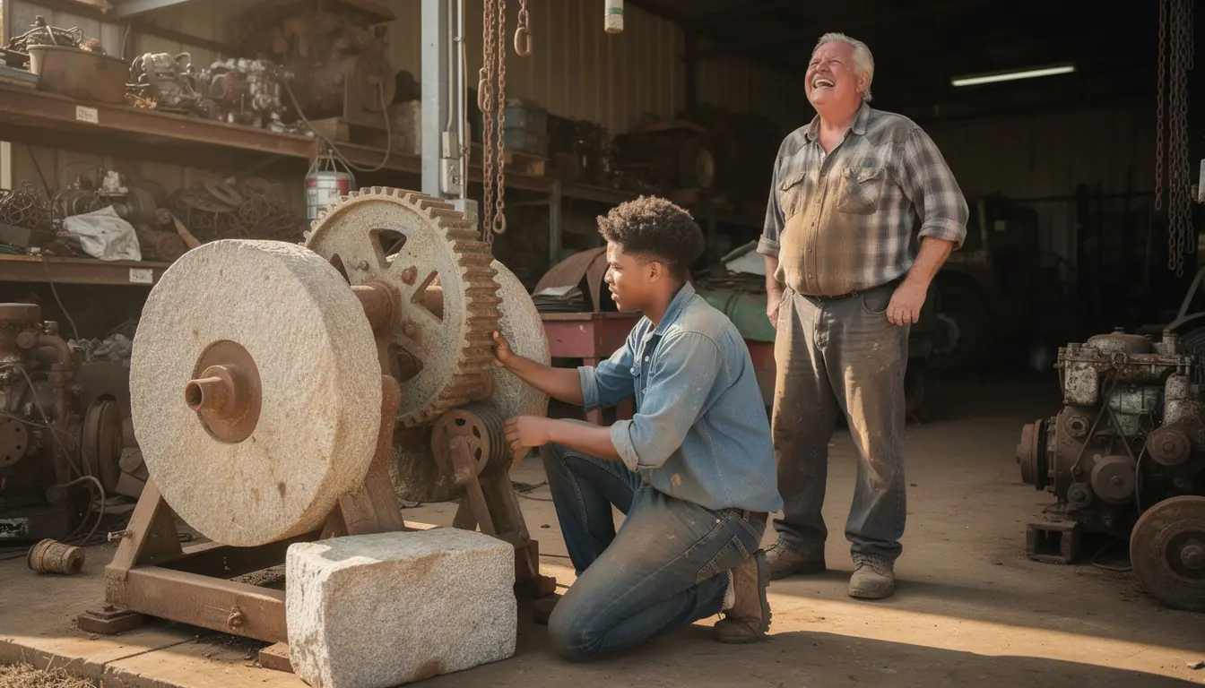The Scrap Dealer Laughed When a Black Boy Chose the Stone Rice Mill — Then Harvest Season Began