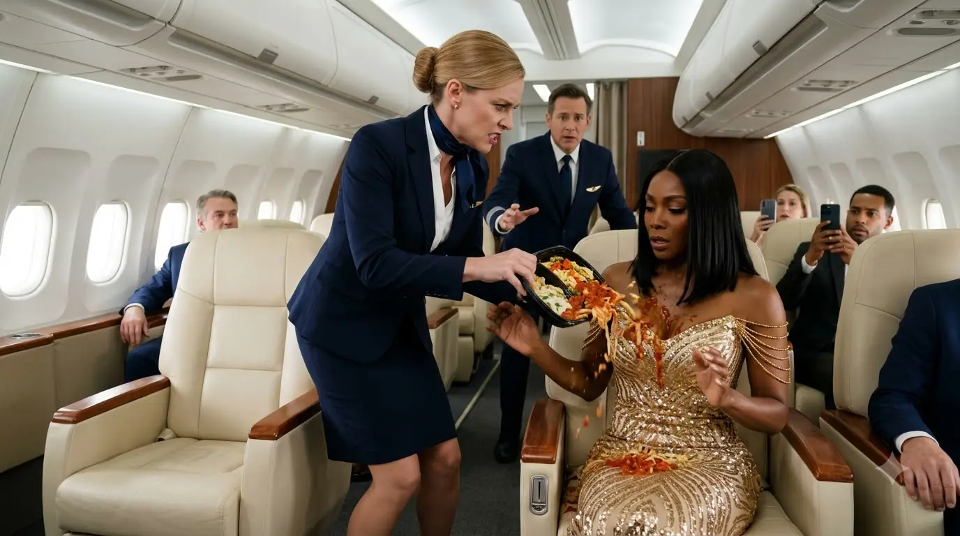 Flight Attendant Dumped a Meal on a Woman in First Class — The Passenger Refused to Leave Seat 12A