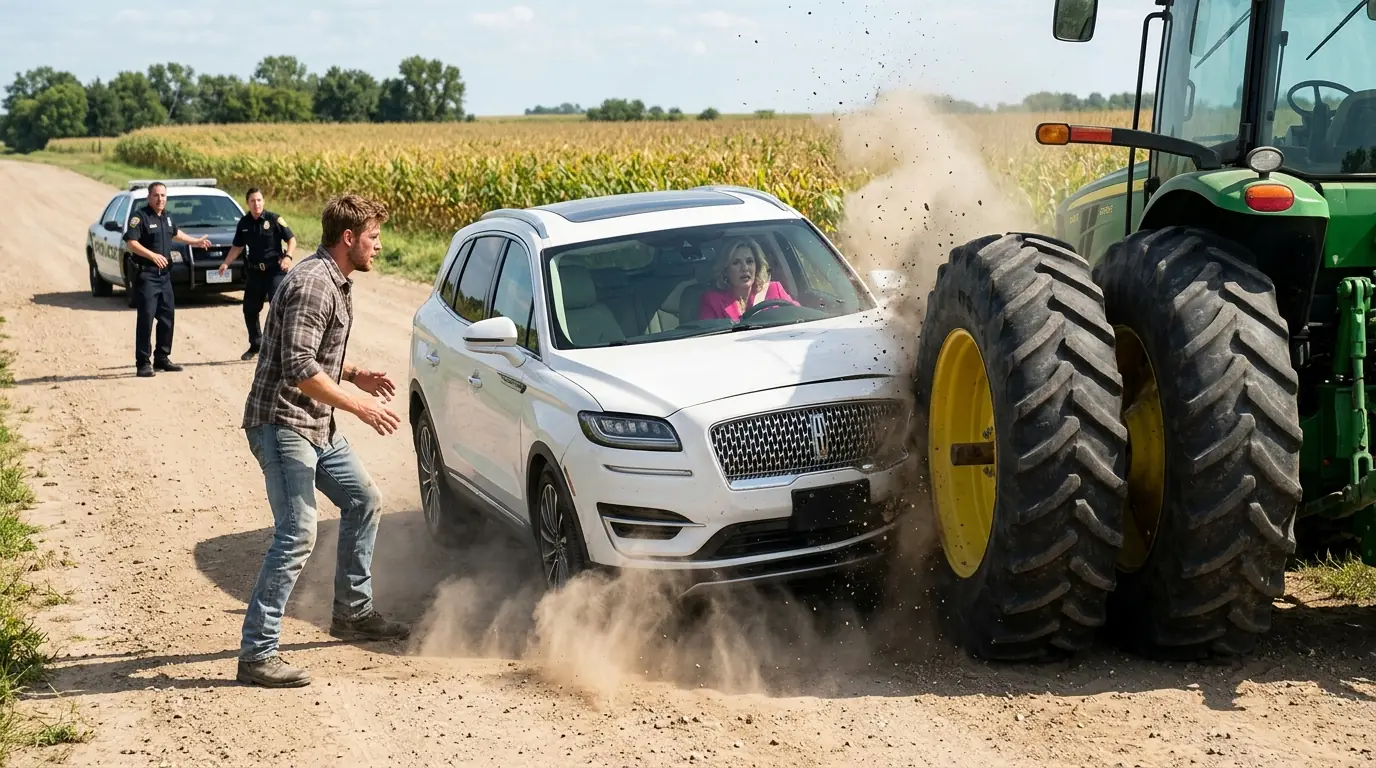 She Crashed Her Luxury SUV Into a Farmer’s Tractor — Then Accused Him of Trespassing