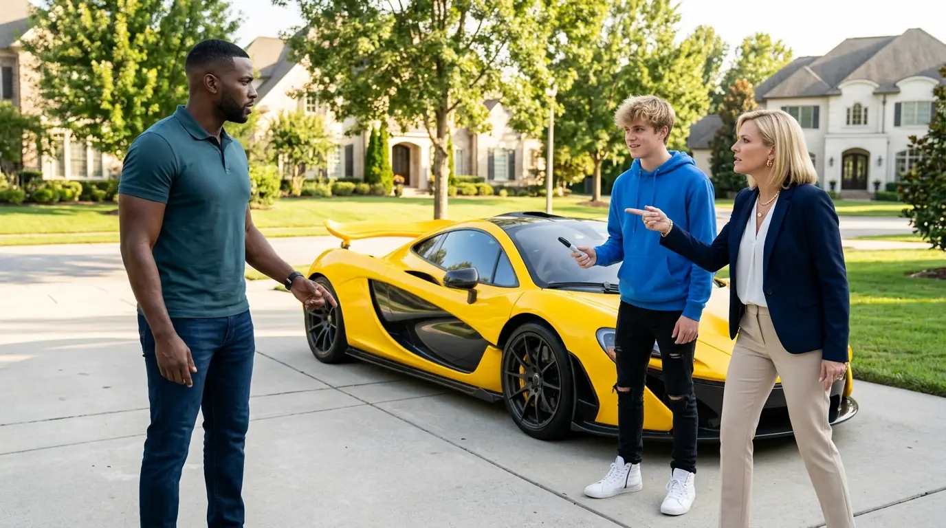 HOA President Watched Her Son Deface a Homeowner’s Supercar — Their Smiles Disappeared Before the Police Arrived