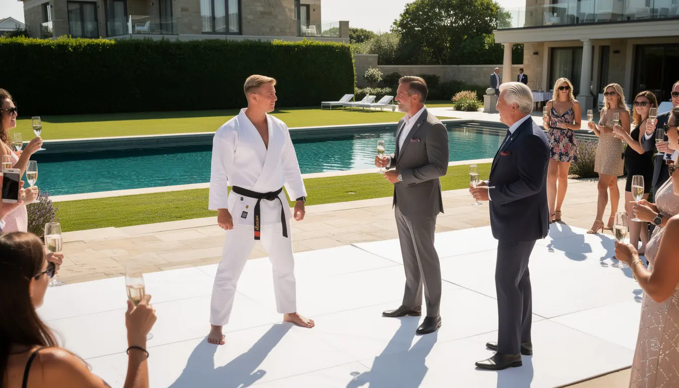 The Rich Boss’s Black Belt Son Challenged a Single Dad — Unaware He Once Commanded a Team