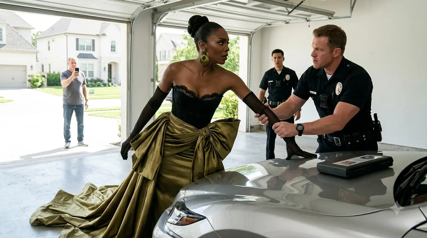 A Sergeant Shoved a Woman Against Her Lexus in Her Own Garage — Then the Entire Driveway Fell Silent