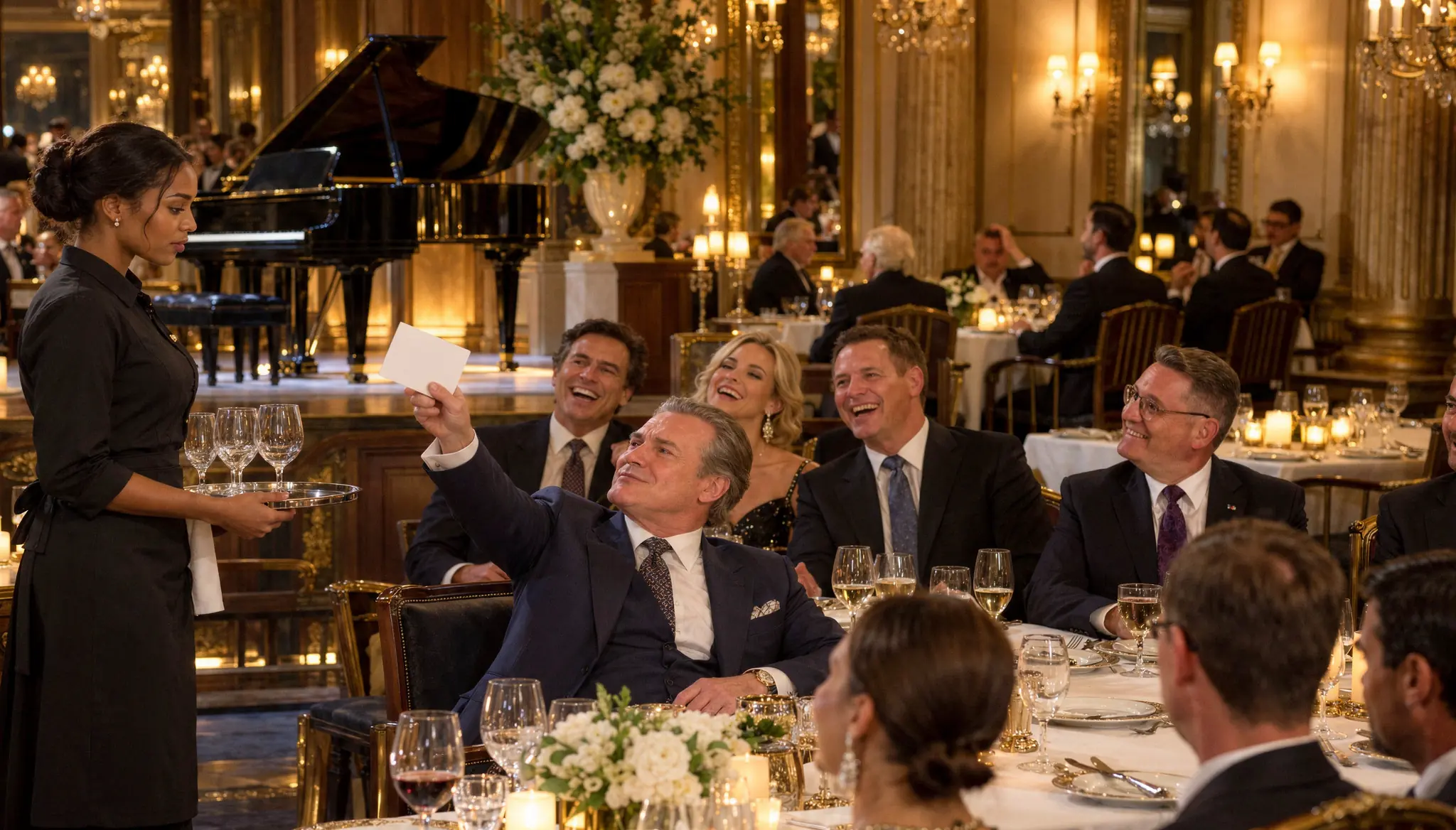 Millionaire Bet $150K the Waitress Couldn't Play a Piano — Then the Whole Restaurant Stood Up