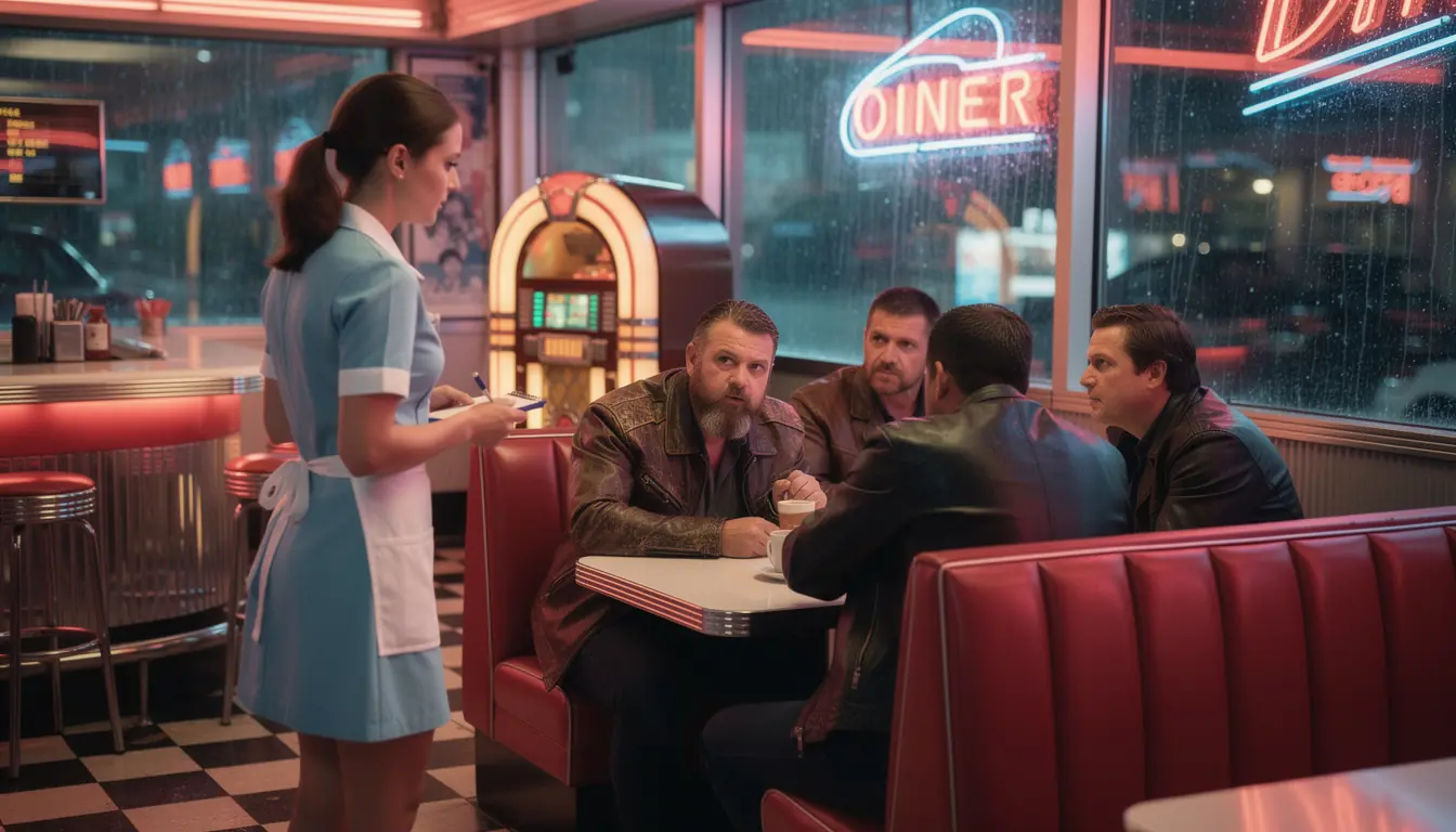 “Serve Us, B*tch!” Thugs Har-assed a Waitress — Then 5 Bikers Walked Into the Diner