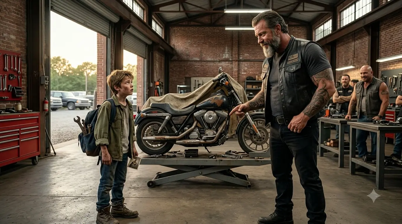 Homeless 13-Year-Old Enters Biker Club: "If I Fix Your Bike, Can You Keep Me?" — They Gave Him 48H