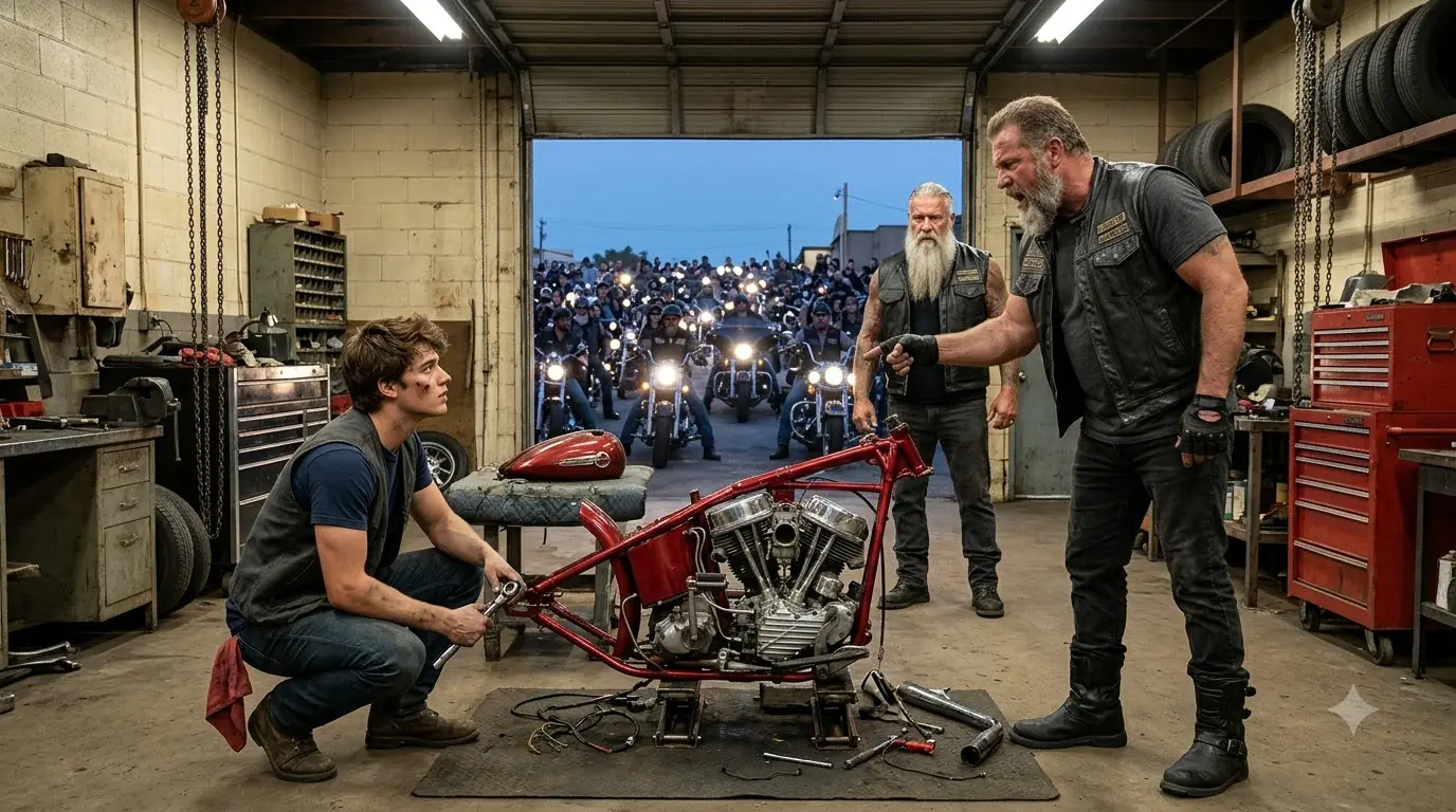 Teen Mechanic Took Apart a Biker’s Bike No One Fix — That Evening, 275 Hells Angels Blocked Every Exit