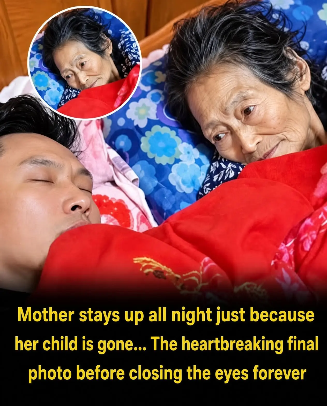 A Mother Stays Awake Beside Her Child: The Heartbreaking Image That Speaks of Love and Loss