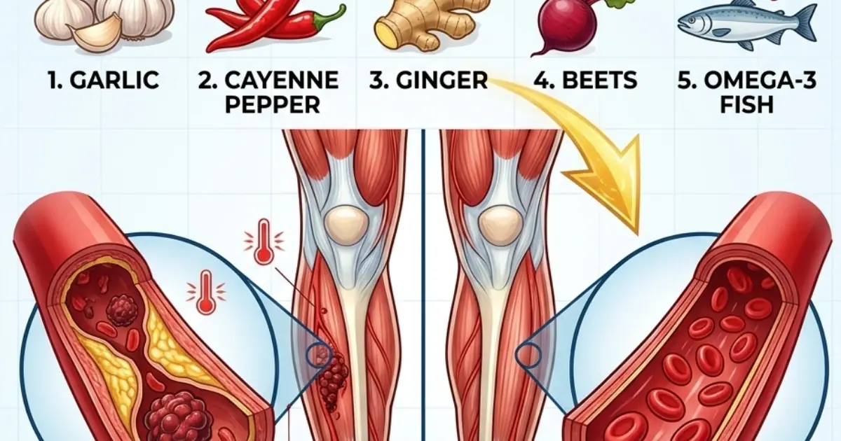 5 foods that dramatically improve blood flow to your legs